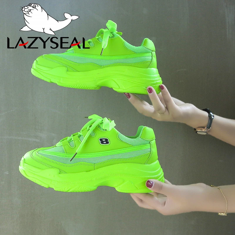 LazySeal/женские ботильоны из сетчатого материала; дышащие кроссовки на платформе, увеличивающие рост, с украшением в виде букв; Женская прогулочная обувь