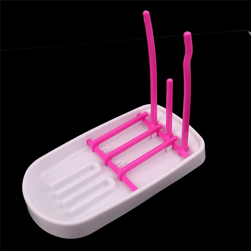 Детские Кормление бутылки сушилка стойки простой дерево форма сушилка полки кухня держатель инструменты - Цвет: Rose red