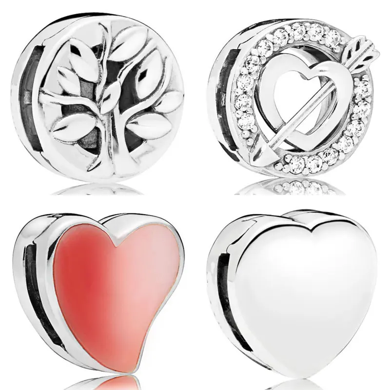 

Reflexions Thee Of Life Asymmetric Heart & Arrow Heart Of Love Clip Charm Fit Pandora Bracelet 925 Sterling Silver Charm Jewelry
