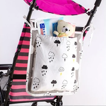 

Baby Stroller Organizer Carriage Bag Children's Storage Pockets Hanging Pushchair Milk Bottle Holder Toy Diaper Bag