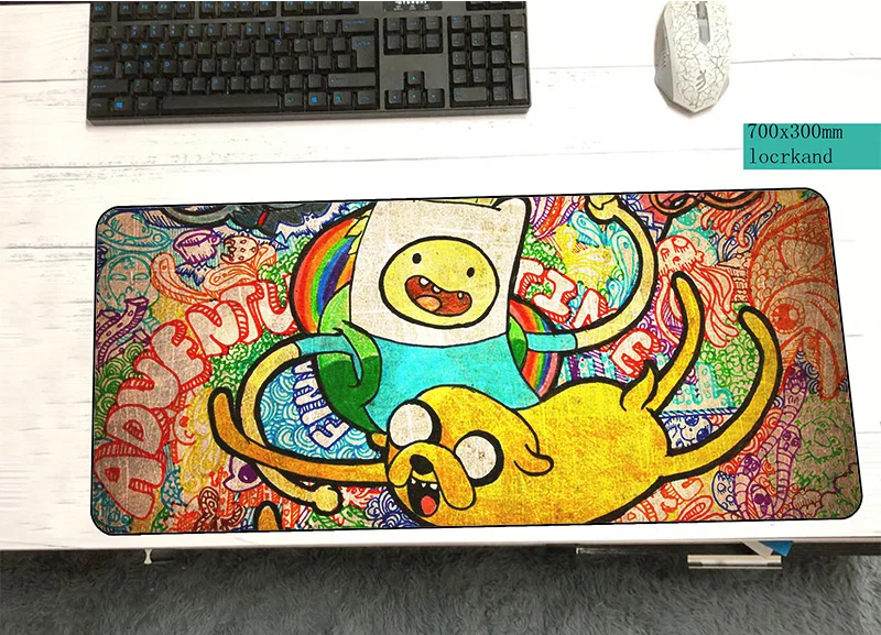 

Adventure Time mouse pad 700x300x3mm pad to mouse notbook computer mousepad locrkand gaming padmouse gamer to laptop mouse mat