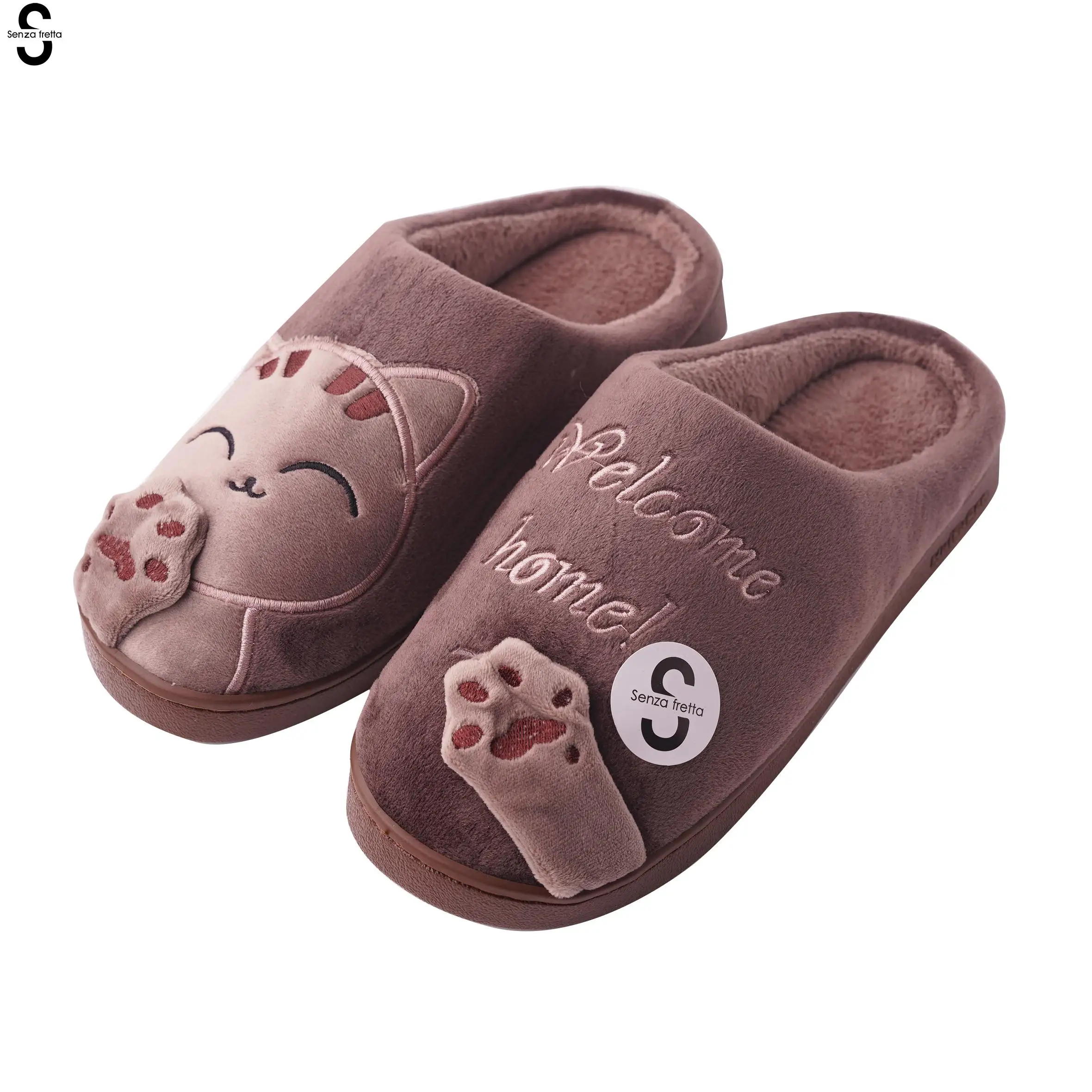 Senza Fretta Winter Men Slippers Cartoon Cat Couple Cotton Men Slippers Indoor Soft Thick Bottom Warm Slippers Couple Plus Size Senza Fretta Winter Men Slippers Cartoon Cat Couple Cotton Men Slippers Indoor Soft Thick Bottom Warm Slippers Couple Plus Size