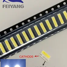 1000 шт. для люмен 7020 SMD светодиодный бусины 3V 0,5 W 150mA холодный белый ЖК-дисплей Подсветка для ТВ Применение SANE7020P-0W-2074