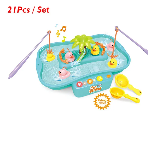 Детские магнитные игрушки для рыбалки, водные игрушки, набор удочек для рыбы, утки, ролевые игры, интерактивные игрушки для помещений, Веселая игра, подарки на день рождения - Цвет: Type A Model 1