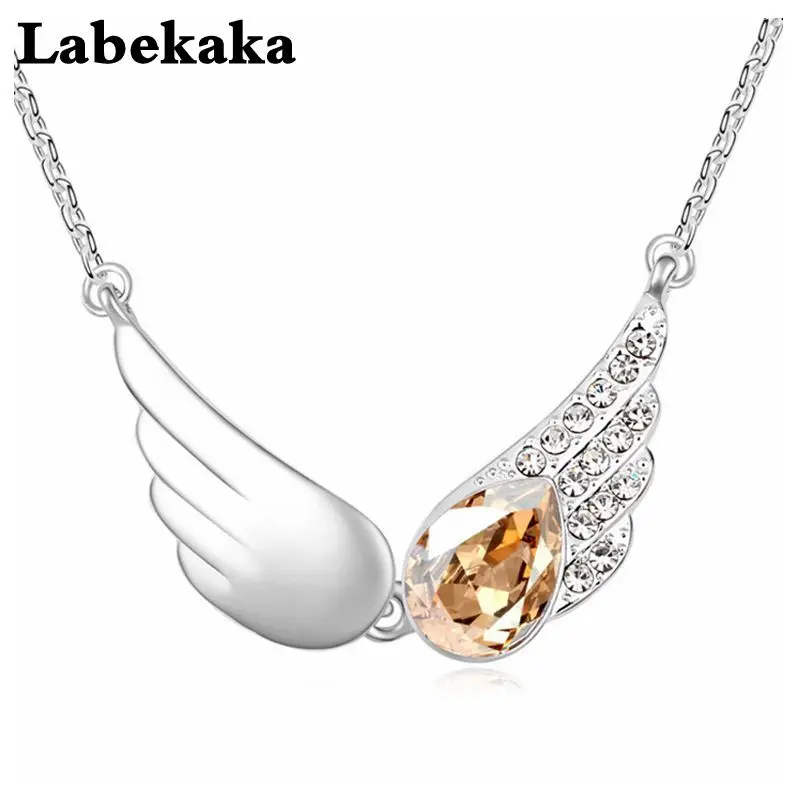 

Labekaka Assorted Color Angel Pendant Genuine for Necklaces Fashion Jewelry Crystal from Swarovski