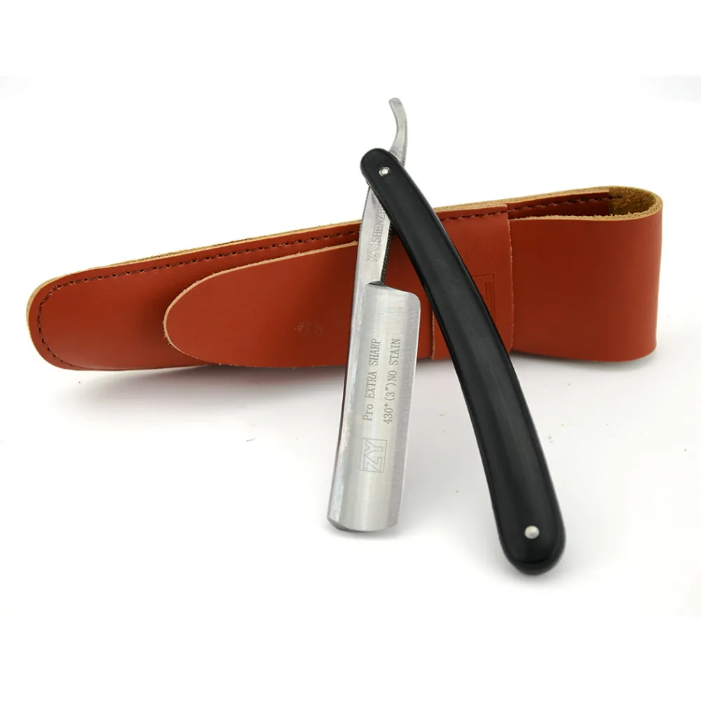 ZY430+ Straight Edge Razor Shaving Shave Ready Cut Throat Folding Knife
