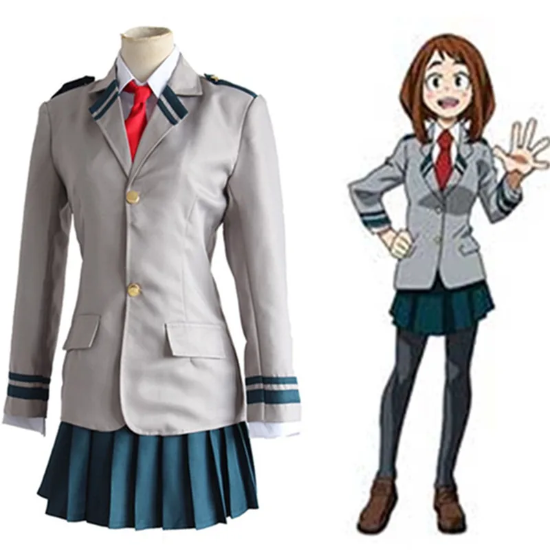 

JP Anime Boku no Hero Academia AsuiTsuyu Yaoyorozu Momo School Uniform My Hero Academia OCHACO URARAKA Cosplay Co