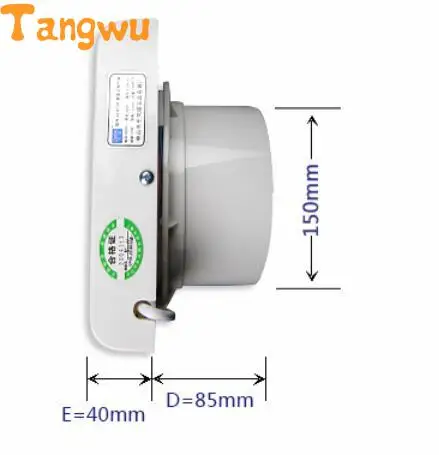 Вентилятор Запчасти ванной Вытяжной вентилятор оконная стена автоматический затвор 6 дюймовым шариковым Вытяжной вентилятор