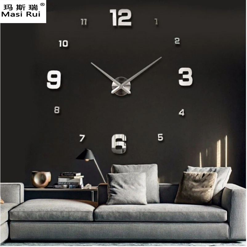 Акции новые большие настенные часы современный дизайн 3D DIY настенные часы украшения для домашнего интерьера Reloj De Pared
