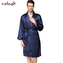 Большой размер, халат, Мужская шелковая атласная пижама, халаты, Мужская Ночная одежда, банный халат, кимоно, Мужская домашняя одежда, пеньюар мужской M-5XL