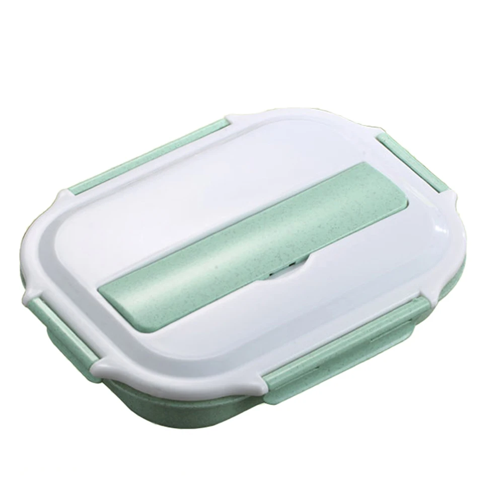 Портативный мини Ланч-бокс, двухслойный, для хранения, школьный, изолированный, Bento, Ланч-бокс, термо-контейнер, коробка для детей, студентов, взрослых - Цвет: Green stainless stee