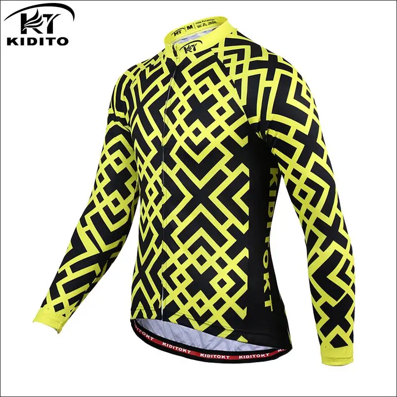 BJK-SL-1202 Kiditokt pro, велосипедная майка с длинным рукавом, красная, MTB, велосипедная, дорожная одежда, одежда, осенняя, велосипедная одежда, Ropa De Ciclismo, одежда для велоспорта - Цвет: BJK-SL-1202