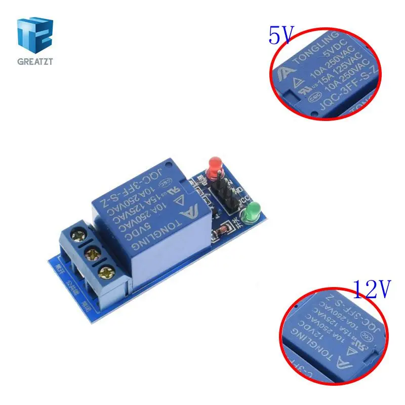 1 way 5V 12V канальный низкий уровень триггера Один релейный модуль Интерфейсная