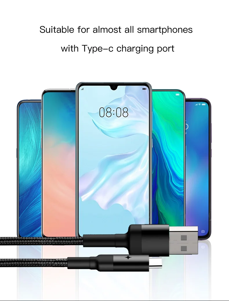 Yesido CA28 Smart power Off usb type C кабель для быстрой зарядки type-c кабель для samsung S10 S9 Xiaomi huawei USB C кабель для передачи данных
