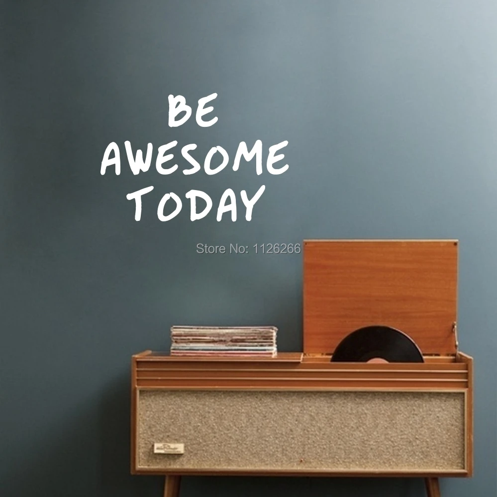 Buy Be Awesome Today Quote Vinyl Wall Sticker Home