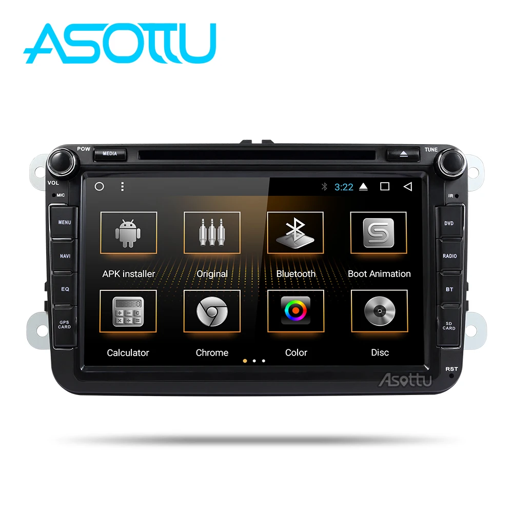 Discount Asottu KCDZ8071 2G+32GB 1024*600 car dvd player for skoda VW  POLO GOLF 5 6 PASSAT CC JETTA TIGUAN TOURAN Fabia Caddy gps palyer 2
