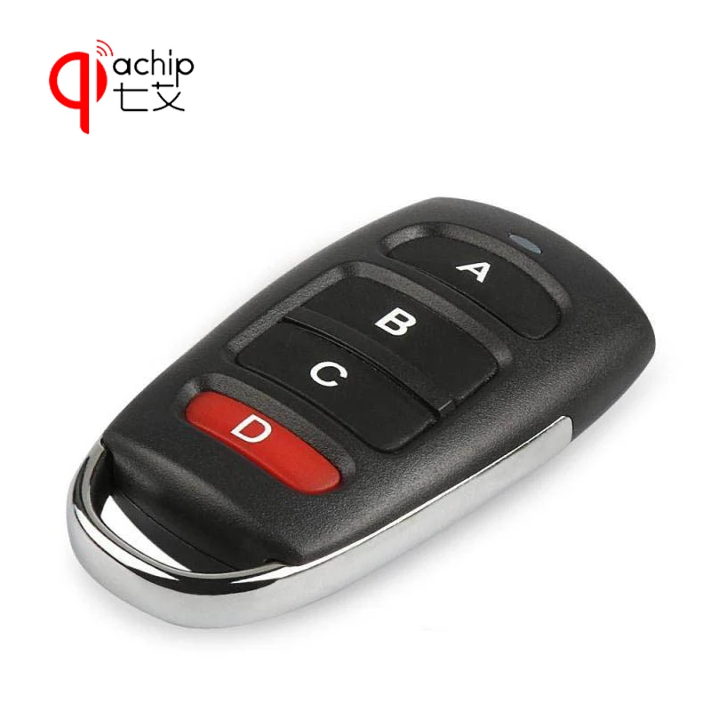 

QIACHIP 4 buttons RF 433MHz Remote Control Duplicator Cloning Gate for Garage Door Opener Learning Copying Transmitter Key Fob