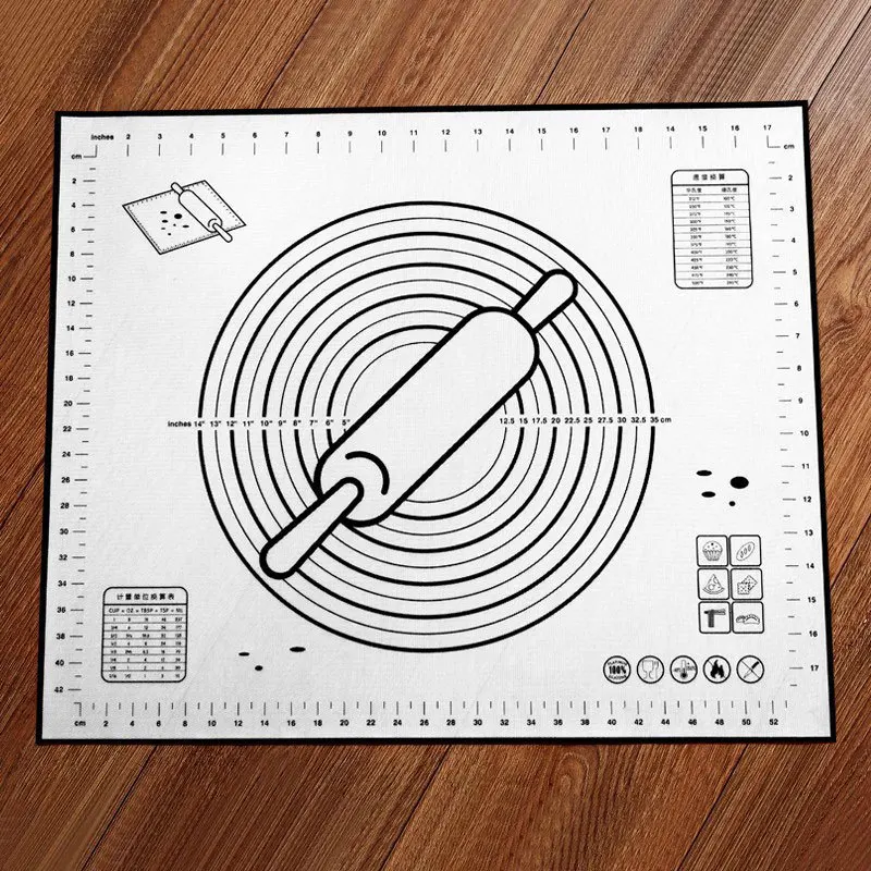 Non-Stick Silicone Baking Mat Pad Flour Rolling Scale Pastry Cake Bakeware Paste Table Sheet Kitchen Tools Placemat Coaster Mesa