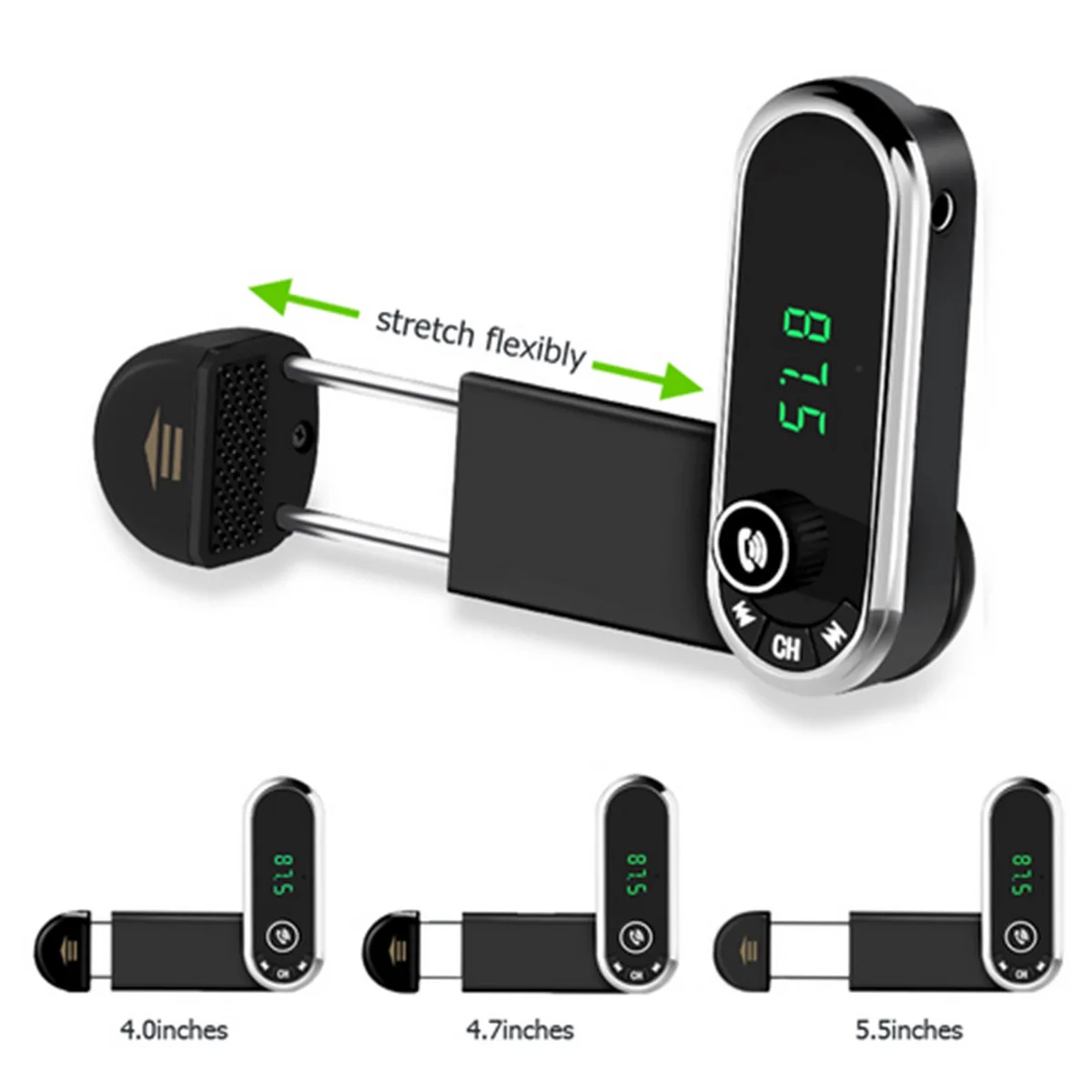 

Car bluetooth hands-free FM Transmitter mp3 player mounted on the mobile phone for Car Phone iPhone Charging Support TF card