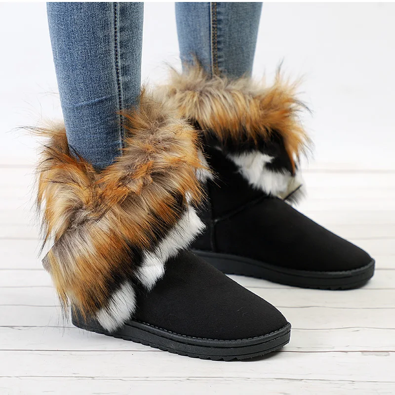 MCCKLE/женские зимние ботинки; Зимние ботильоны размера плюс с искусственным мехом; Женская удобная обувь на плоской подошве; обувь на платформе; Прямая поставка