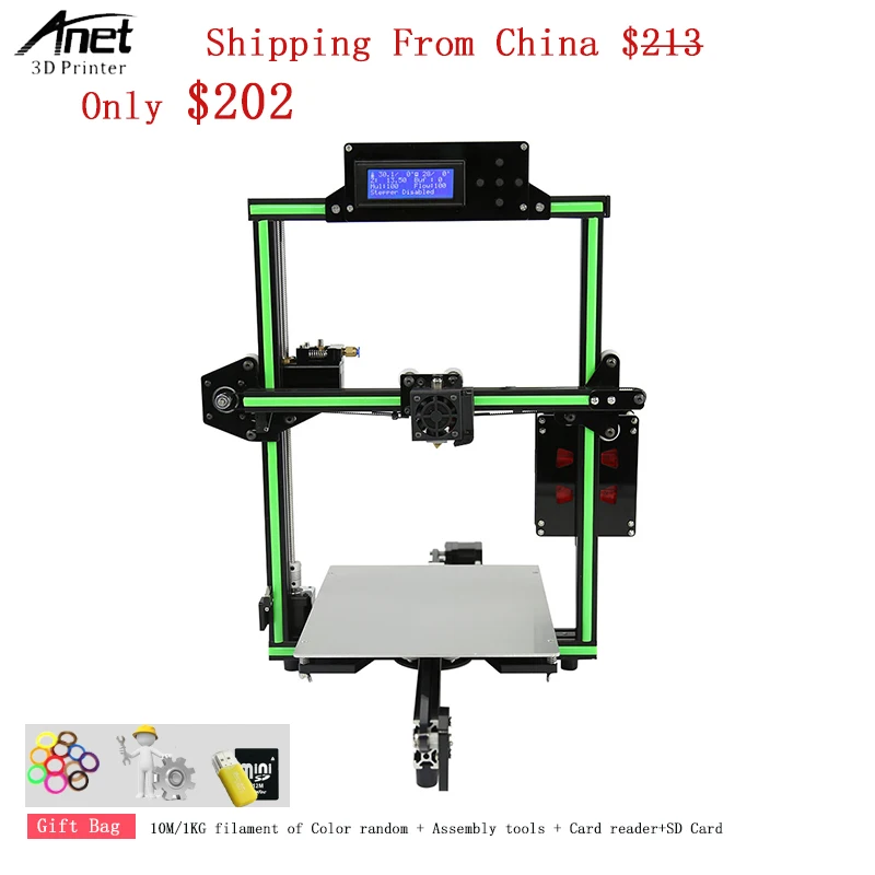 

Semi Assembled Aluminum Frame 3D Printer Easy to Assembly Light to Move Printing Size 220*270*220MM 3d Printer Machine For Sale