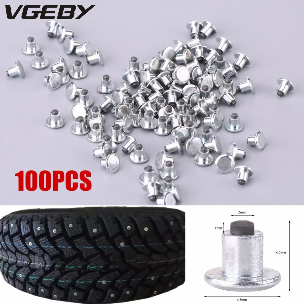 Buy 100pcs 6.5mm/0.26" Wheel Tyre Stud Screws Snow