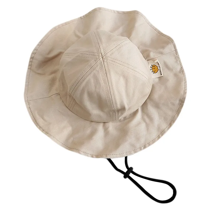 Весенне-летние однотонные шапки-ведерки для маленьких мальчиков и девочек, двусторонний головной убор от солнца - Цвет: M