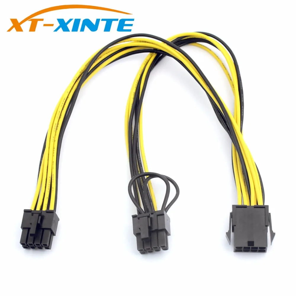 CPU 8Pin Extension Cable 8Pin (6+2)Pin Famale Power Supply Cable Graphics Card BTC Extend Miner Mining Wire 20cm