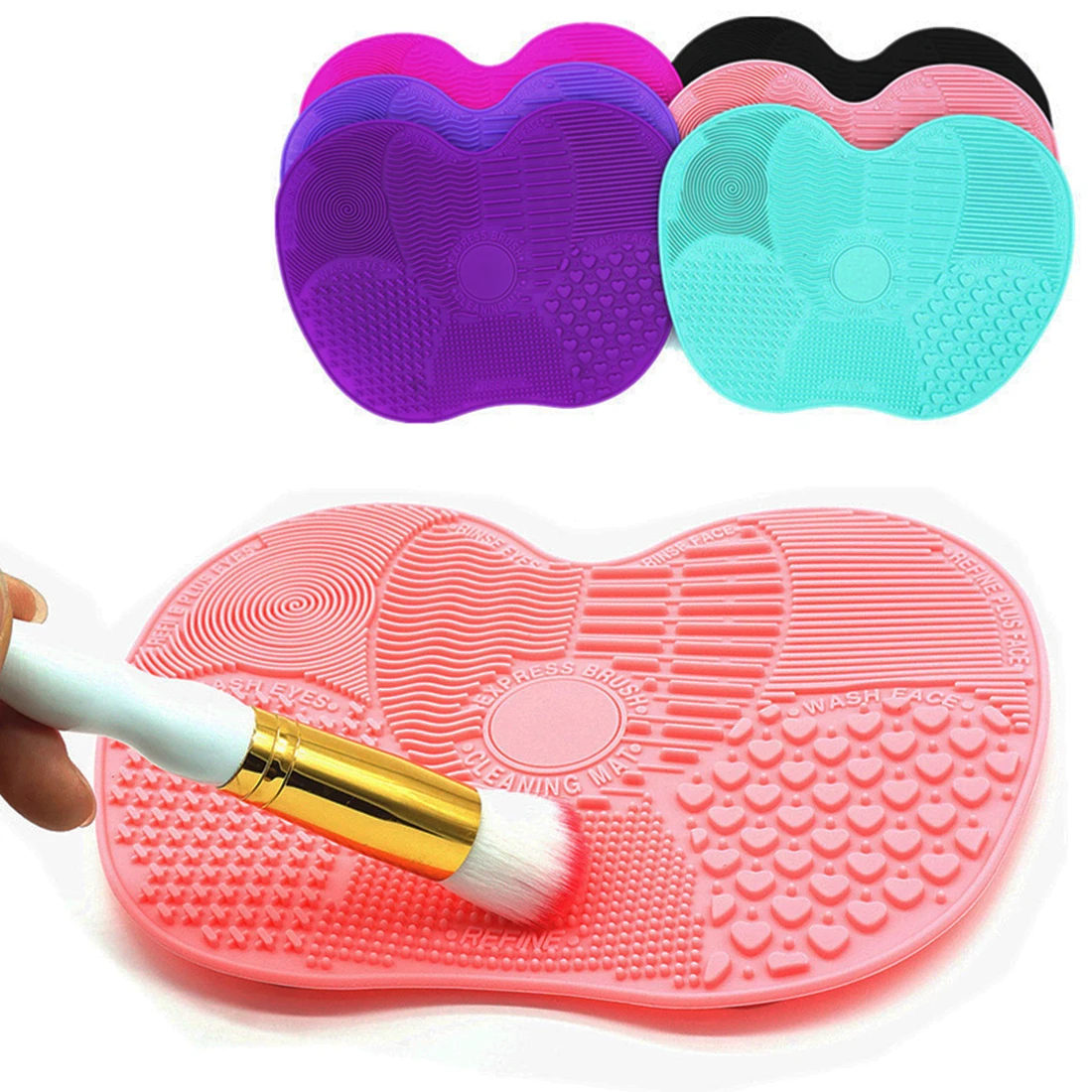 

Basic silicone makeup brush cleaning pad cleaning pad makeup washing brush butterfly scrub pad brush cleaner cosmetics