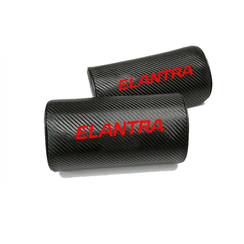 Углеродное волокно текстура искусственная кожа для hyundai Elantra автомобильное сиденье подголовник Подушка подголовник подушка для шеи
