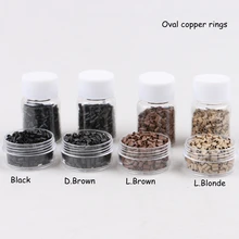 500 шт 3,0 мм* 2,0 мм* 3,8 мм овальные медные микро-кольца, не расклешенные плоские удлинители для волос, микро бусины для наращивания волос с ультра наконечником