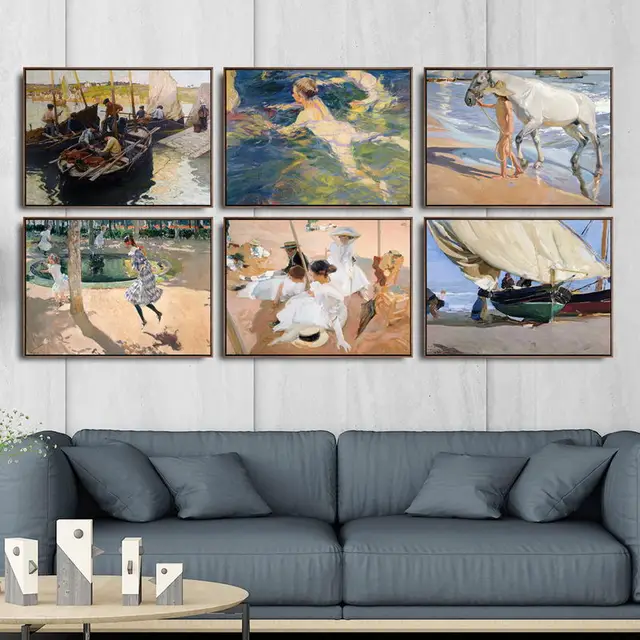 Paintings by Joaqun Sorolla Printed on Canvas 2
