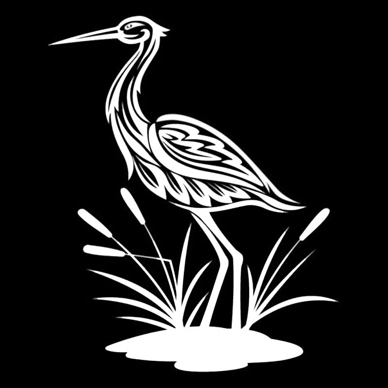 13 4*16 5 см Heron In Grass Fresh Natural Car Styling Classic Sticker And бампер Decal styling C9 2287|Наклейки на