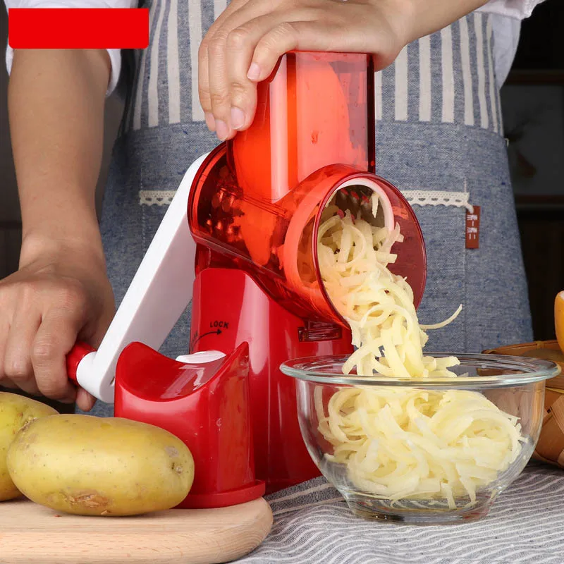 Round Mandoline Slicer Vegetable Cutter Manual Potato Julienne Carrot