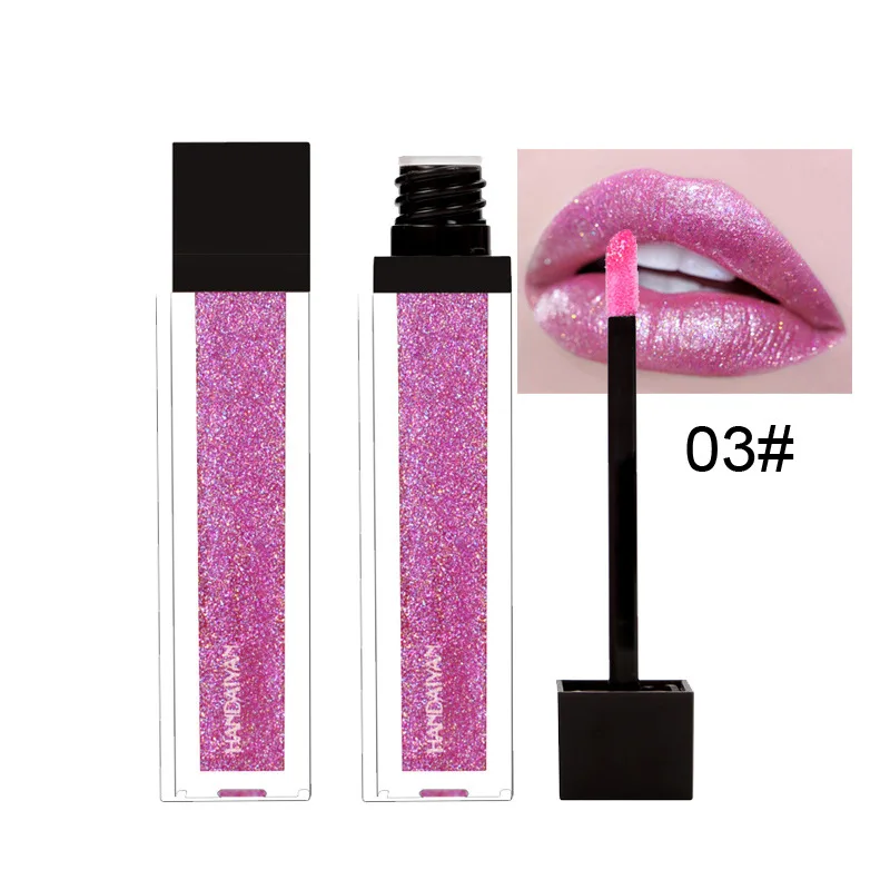 Hot Liquid Lipstick Metallic Glitter Waterproof Long Lasting Lip Gloss Cosmetics Shimmer Beauty Lips Makeup Matte Lipgloss SJ66 - Цвет: Шоколад