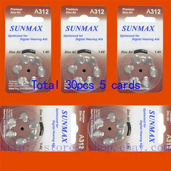 

30 x Hearing Aid Batteries A312 312A ZA312 312 PR41 U