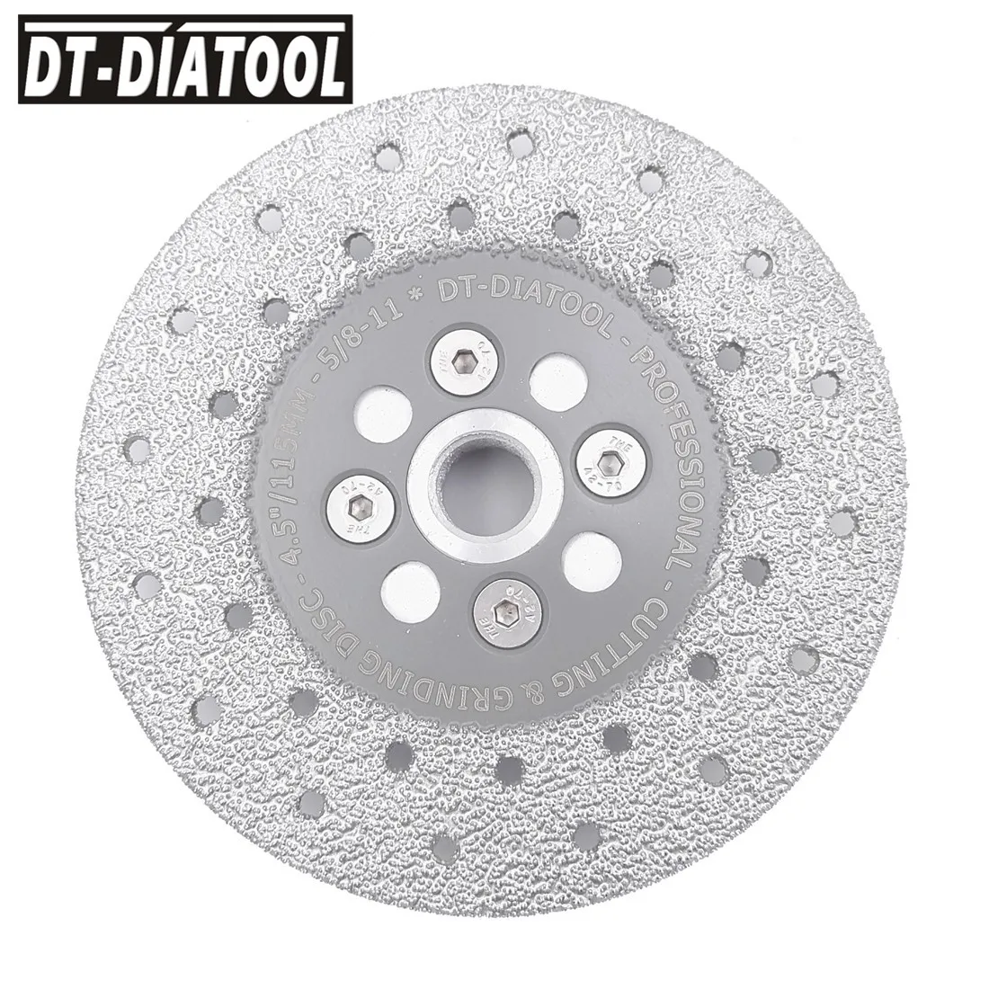 2pcs 4.5" Vacuum Brazed  Diamond Cutting Grinding Wheel Disc 5/8-11 Flange stone shaping Both side coated saw blade