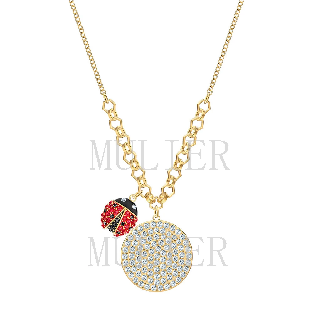 

2019 MULIER SWA New High Quality LISABEL COIN Necklace Romantic Fashion Send Girlfriend Birthday Gift Jewelry Free Shipping