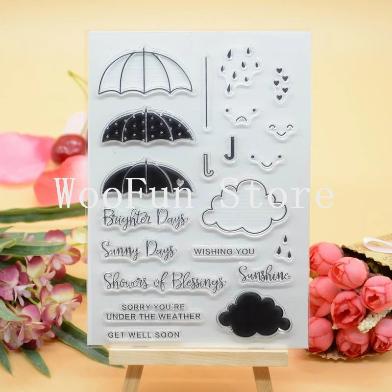 Cloud Rainy Clear Stamp Rubber for Card Making Decoration and Scrampbooking | Дом и сад