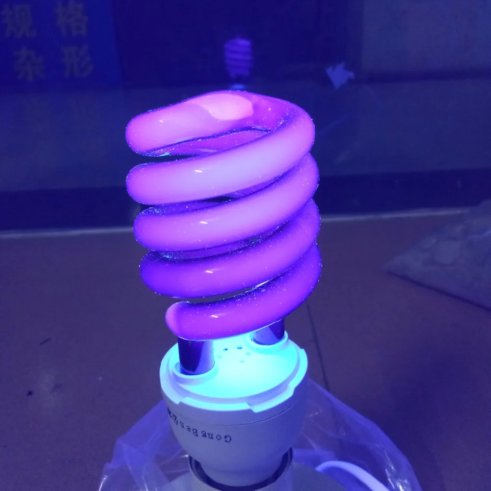 E27 20/40W 나선형 에너지 절약 UV 자외선 형광 블랙 라이트 CFL 전구 바이올렛 램프, 홈 무대 쇼 효과