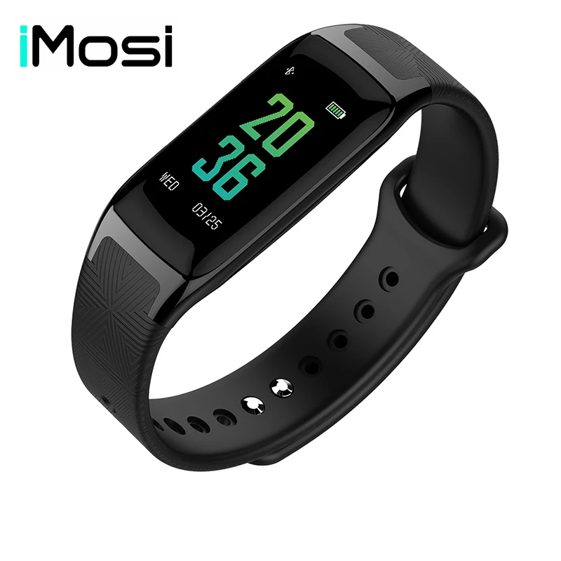 

Imosi B20 Pedometer Smart Bracelet Heart Rate Monitor Blood Pressure Fitness 0.96 inch IPS Color Touch Screen PK Mi band 2