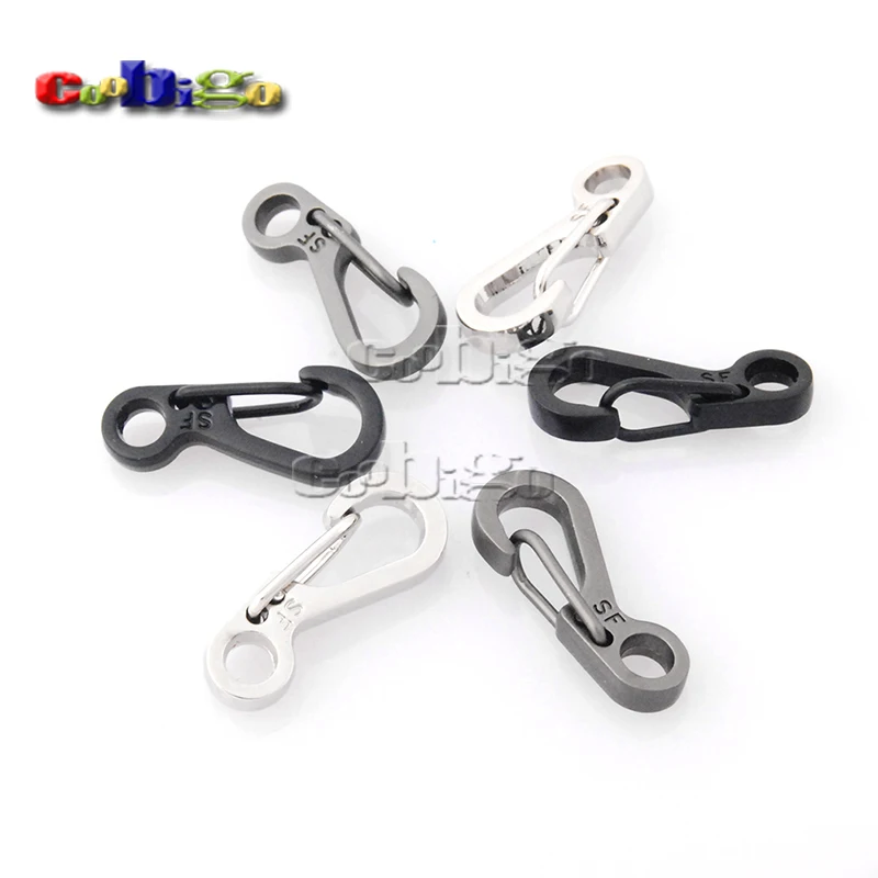 

100pcs EDC Carabiner Snap Clip Hook Key Chain Ring Camp Hiking Climbing Paracord Molle Backpack Tactical Travel Kits #FLQ068
