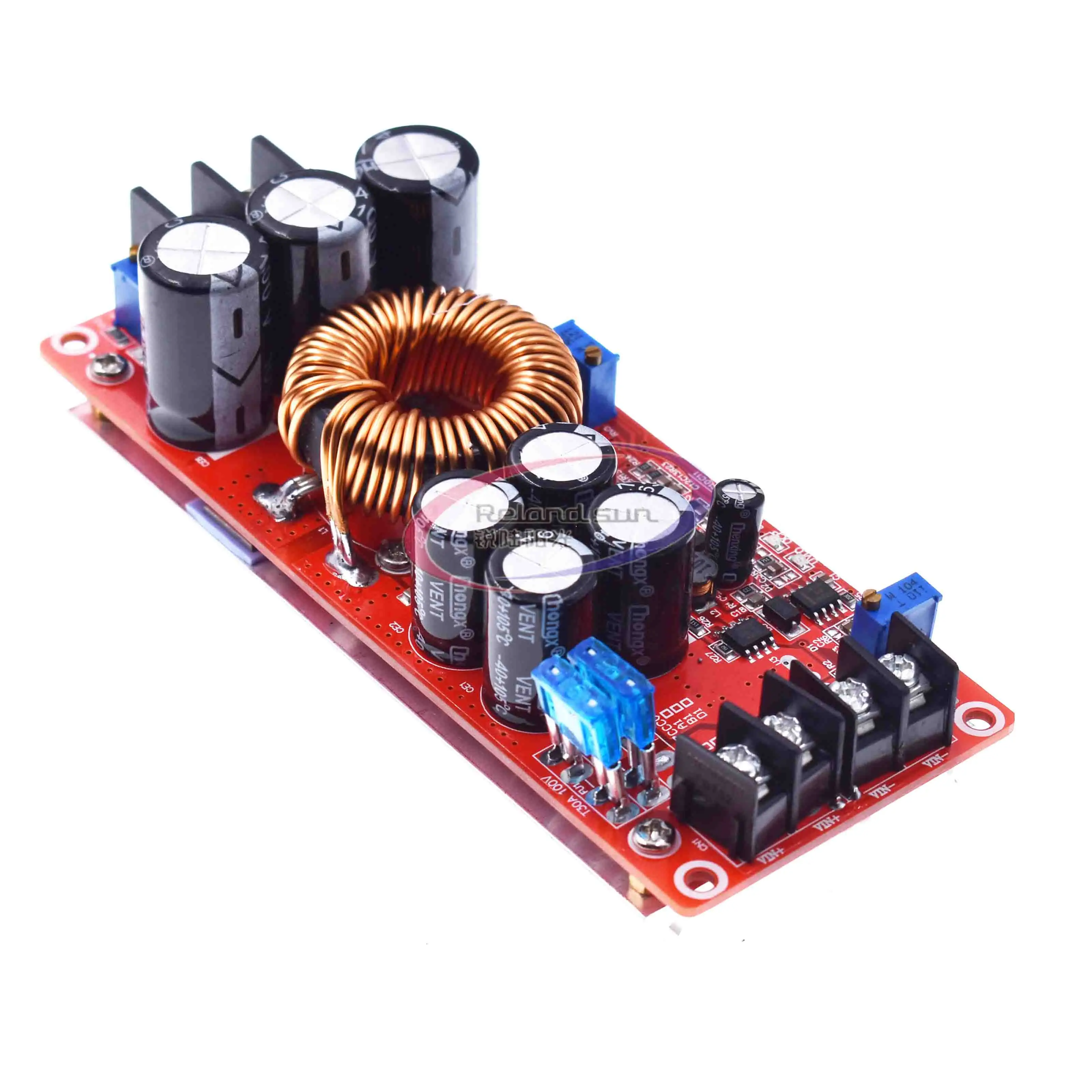 Ceny Profesjonalny DC 20A 1200W DC DC Step Up Boost Converter zasilacz 8 60V 12V krok do 12 83V 24V 48V z radiatorem