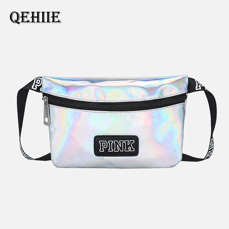 

NEW fanny pack pink girl bag waist bag women Travel Handbags beach shoulder bag secret bag Laser heuptas holographic pouch belt
