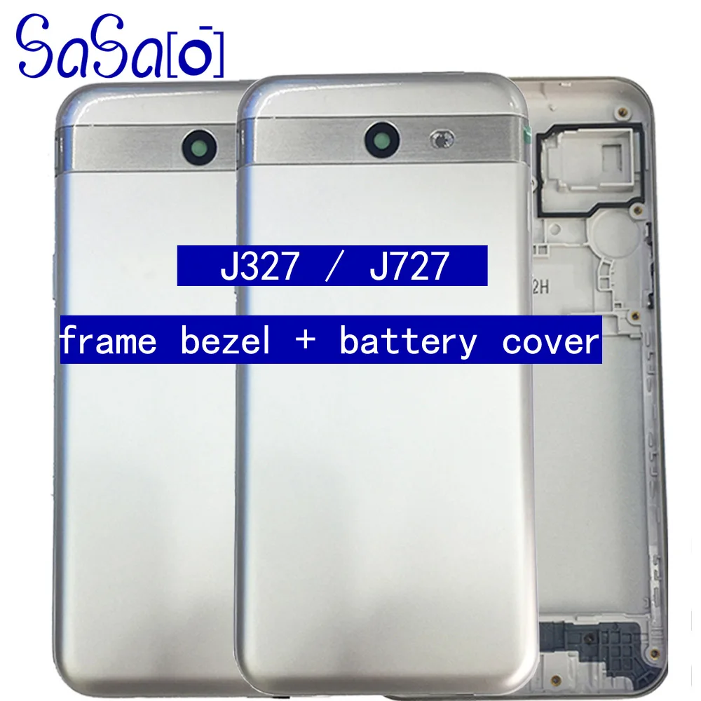Задняя батарея задняя крышка Замена для Samsung Galaxy J3 J327/J7 J727 2017 корпус двери с рамкой