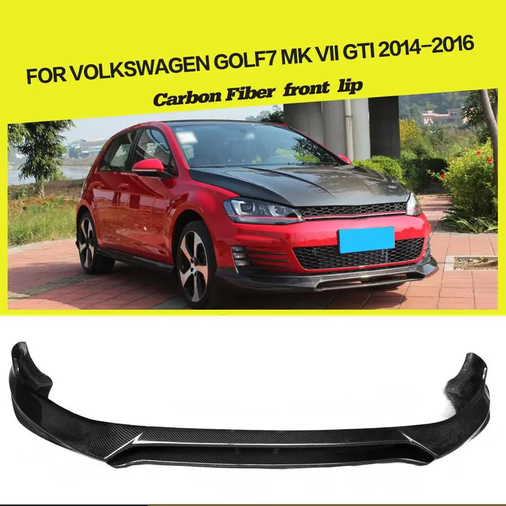 Car Styling O Sytle Carbon Fiber Front Lip Splitter for VW Golf VII MK7