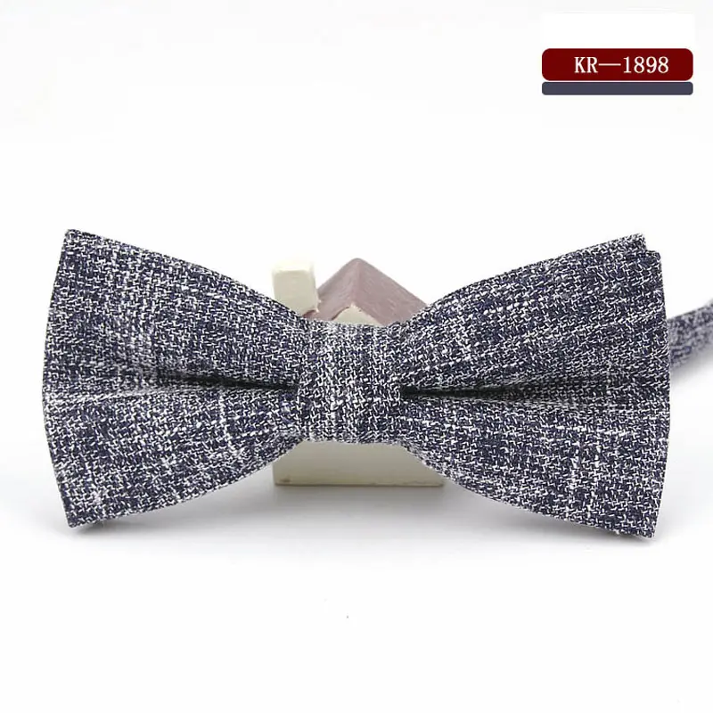 Новое поступление, хлопчатобумажный галстук-бабочка для мужчин, повседневный Модный Полосатый однотонный галстук-бабочка, дизайнерский галстук, ювелирные изделия унисекс, хлопок, мужской костюм, галстук-бабочка - Цвет: MBKR-1898