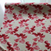 Винтажный цветок Хлопок Лен натуральный материал платье рубашка одежда ткань 100 см* 140 см