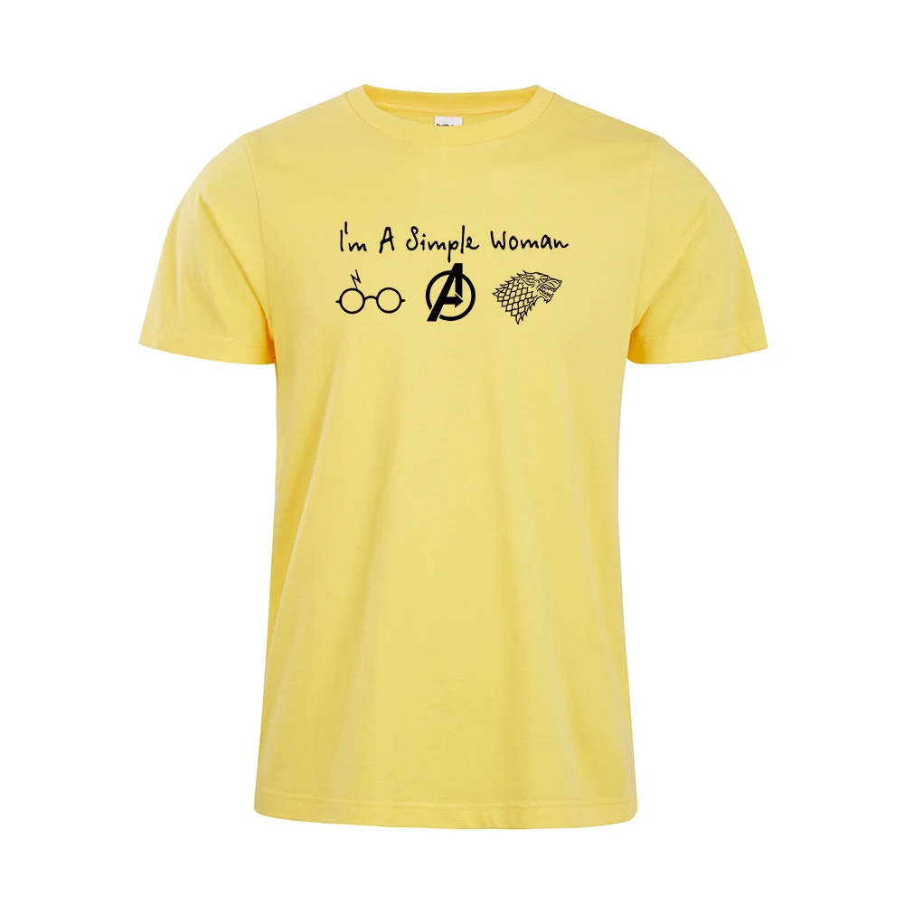 ايم بسيطة امرأة الحب المنتقمون و لعبة من عروش المحملة قميص قطنية عالية الجودة تيز ايم بسيطة امرأة الحب المنتقمون و لعبة من عروش المحملة قميص قطنية عالية الجودة تيز