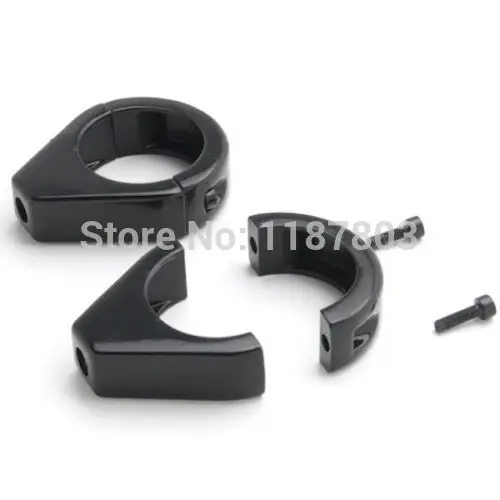 

Black Turn Signal Clamps Fork for Harley Softail Relocation Mount Bracket 41mm Fork